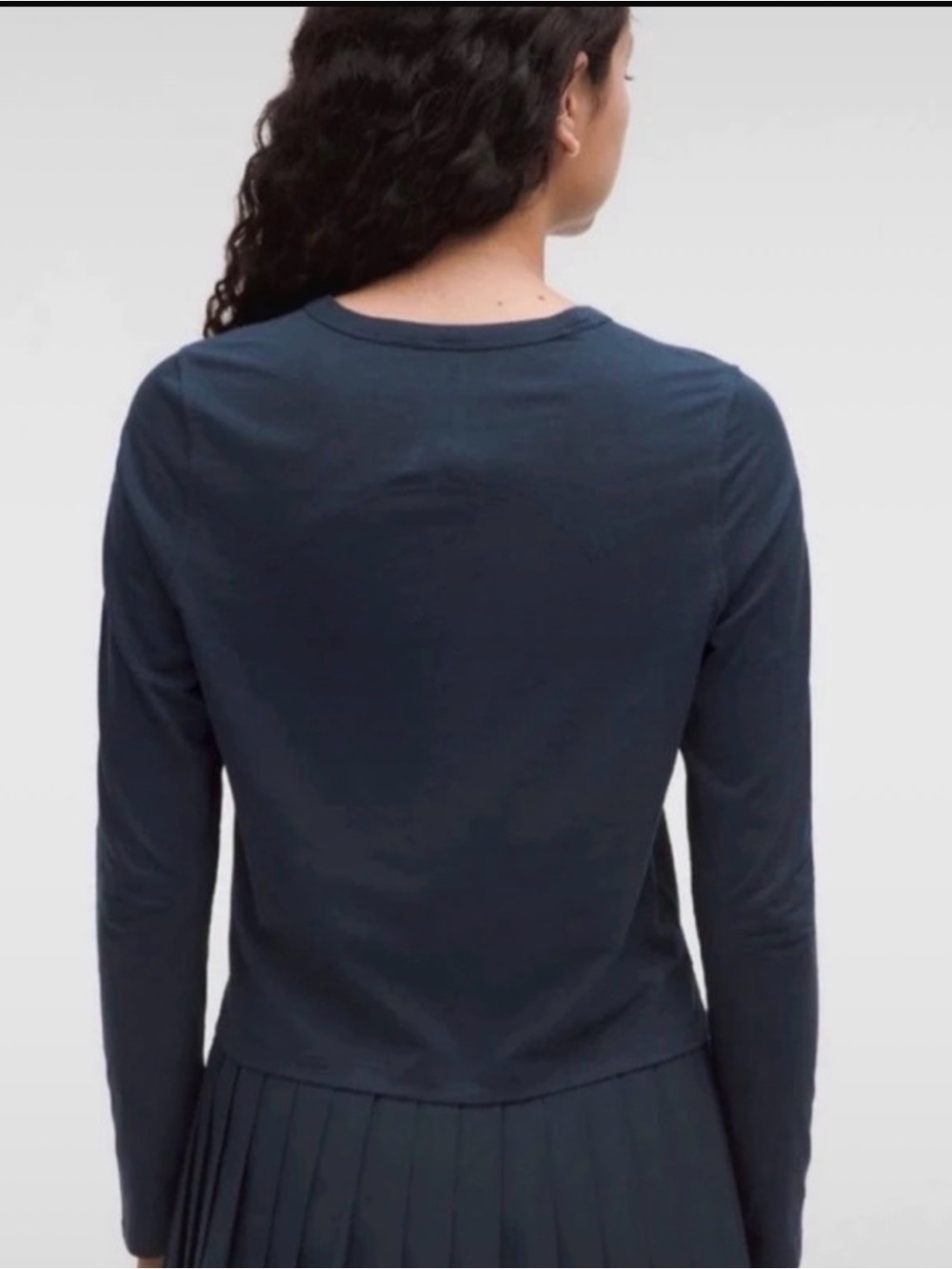 Size Medium (8) Lululemon Classic-Fit Cotton-Blend Long-Sleeve Shirt True Navy